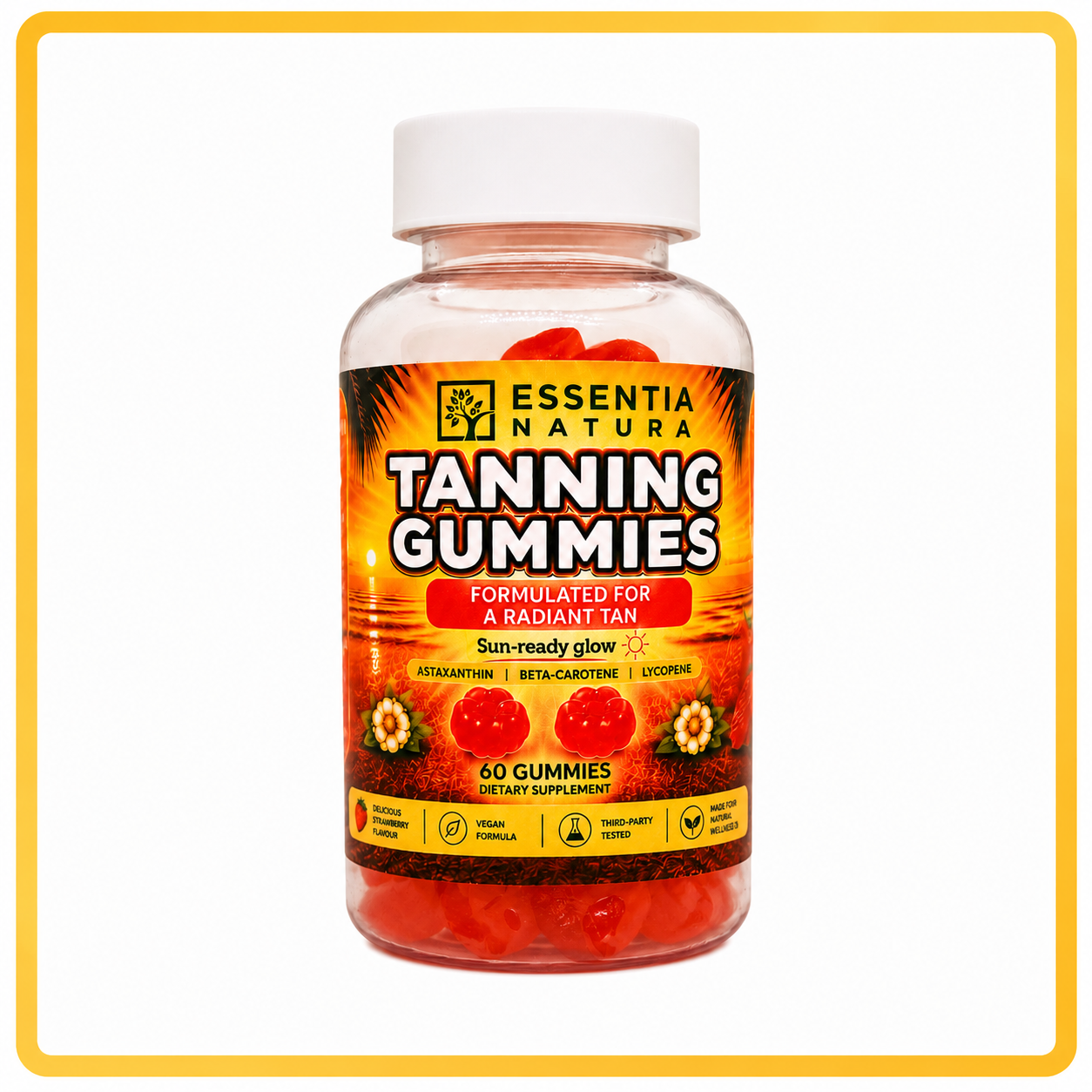 
                  
                    Tanning Gummies | Boost Melanin & Get a Radiant Tan Naturally | Essentia Natura | 60 Gummies
                  
                