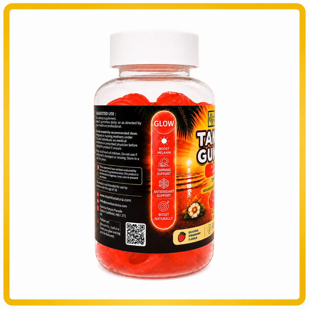 
                  
                    Tanning Gummies | Boost Melanin & Get a Radiant Tan Naturally | Essentia Natura | 60 Gummies
                  
                